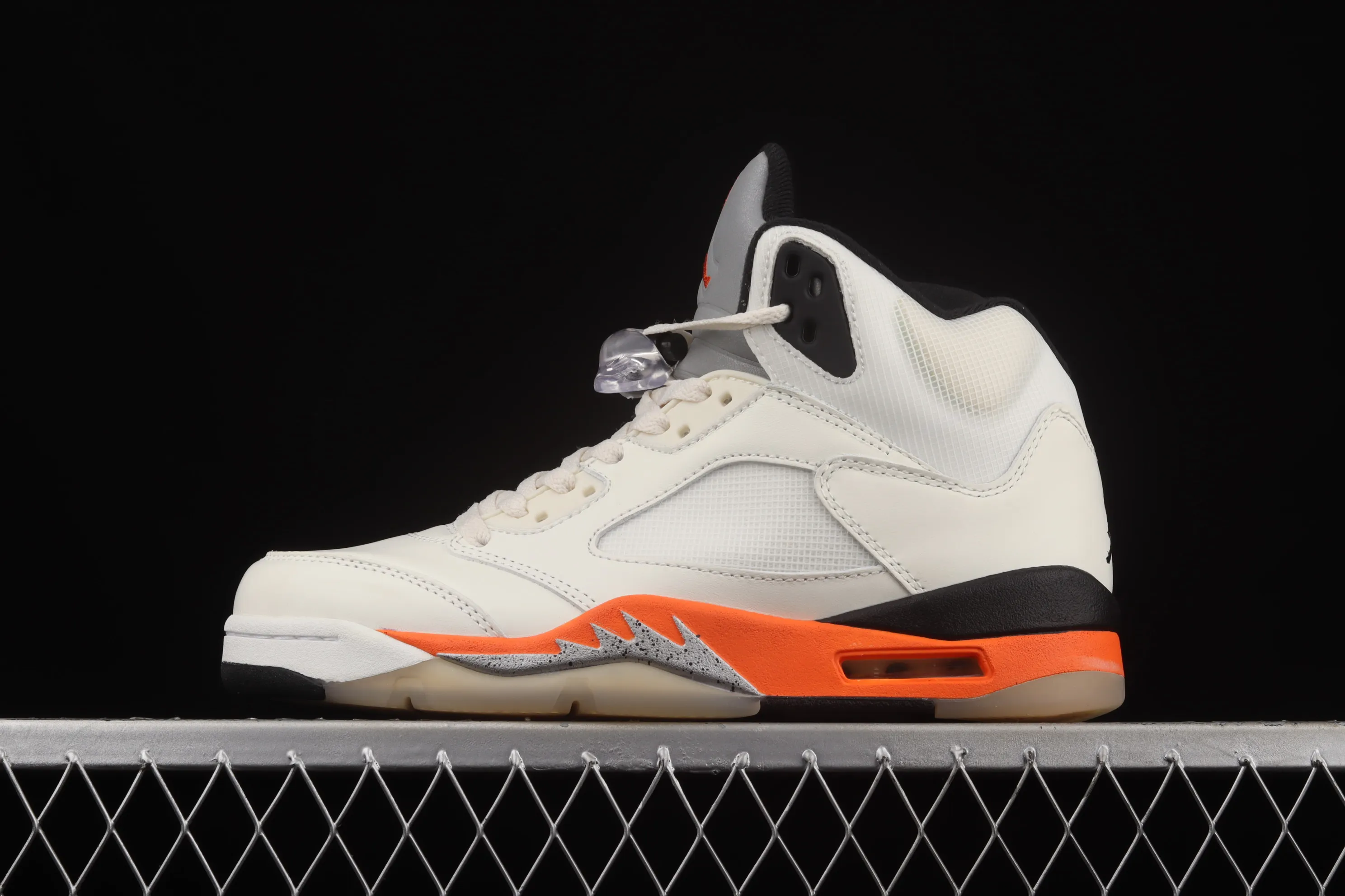 All categories Air Jordan Jordan series basketball shoes Air Jordan 5 pure original version Air Jordan 5 "Total Orange" AJ5 Joe 5 white buckle DC1060-100